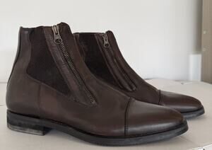 Tucci Paddock Boots With Zippers. Men’s Size 44, Dark Brown! Barely Worn!